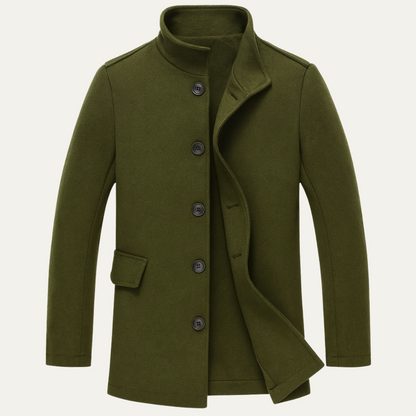 Men’s Minimalist Single Breasted Topcoat