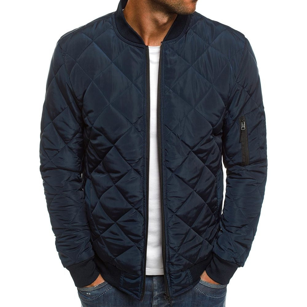 Men's Padded Bomber Jacket - Slim Fit Warm Coat - BritishElegance