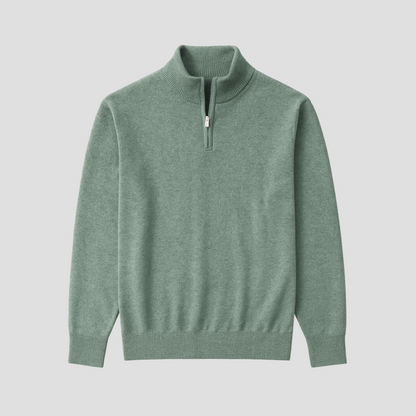 Men’s Quarter-Zip Fine Knit Sweater