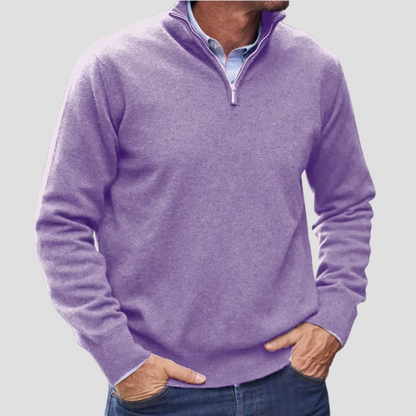 Men’s Quarter-Zip Fine Knit Sweater