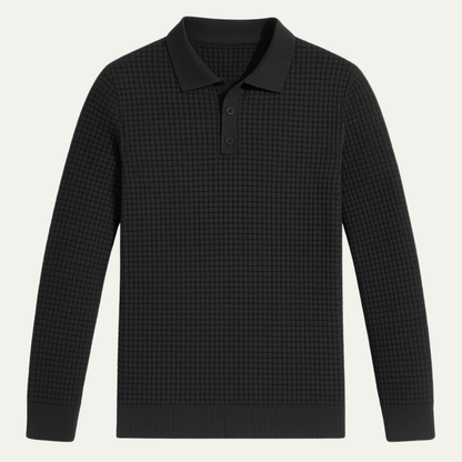 The Ravello Men's Textured Lightweight Knit Polo Shirt