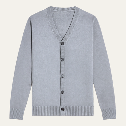 The Malvern Men’s Casual V Neck Lightweight Button Cardigan