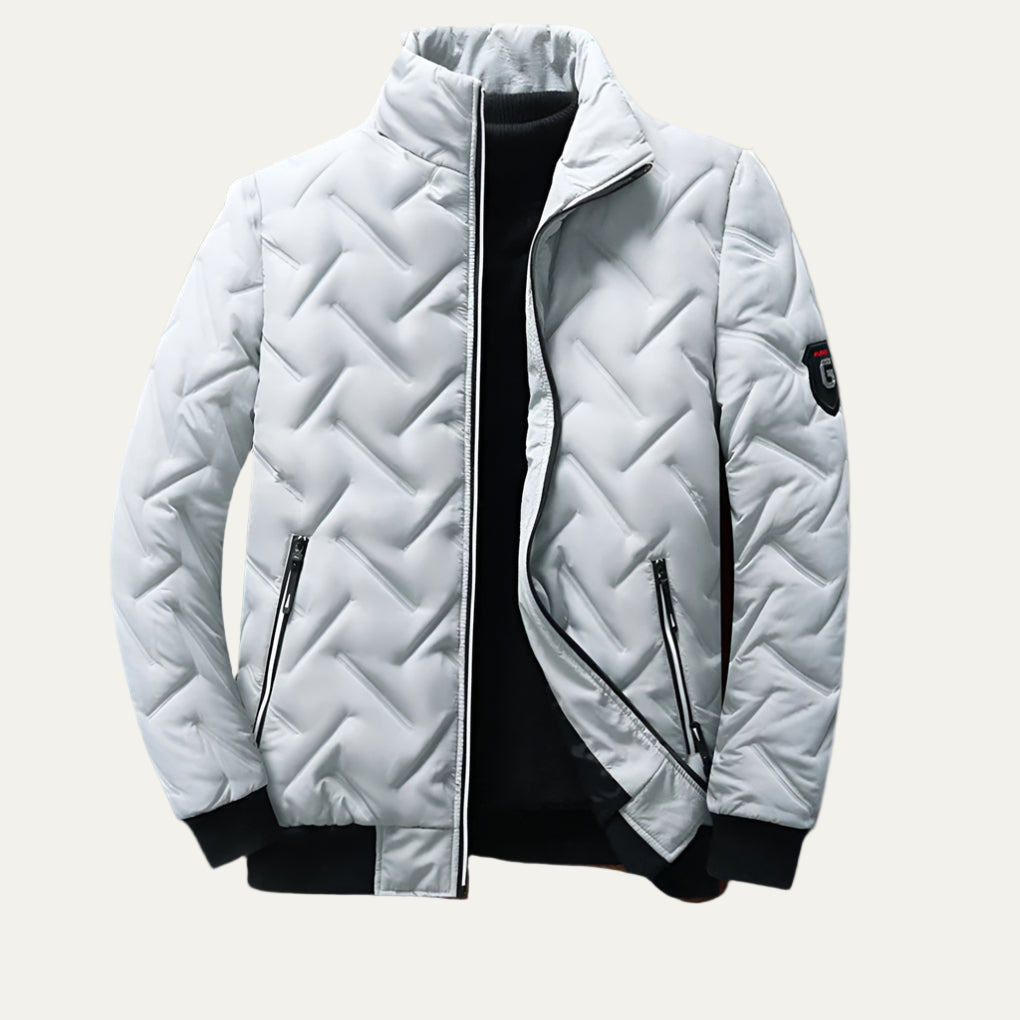 Men’s Modern Quilted High Collar Puffer Jacket