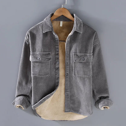 Warm Fleece Lined Corduroy Winter Jacket