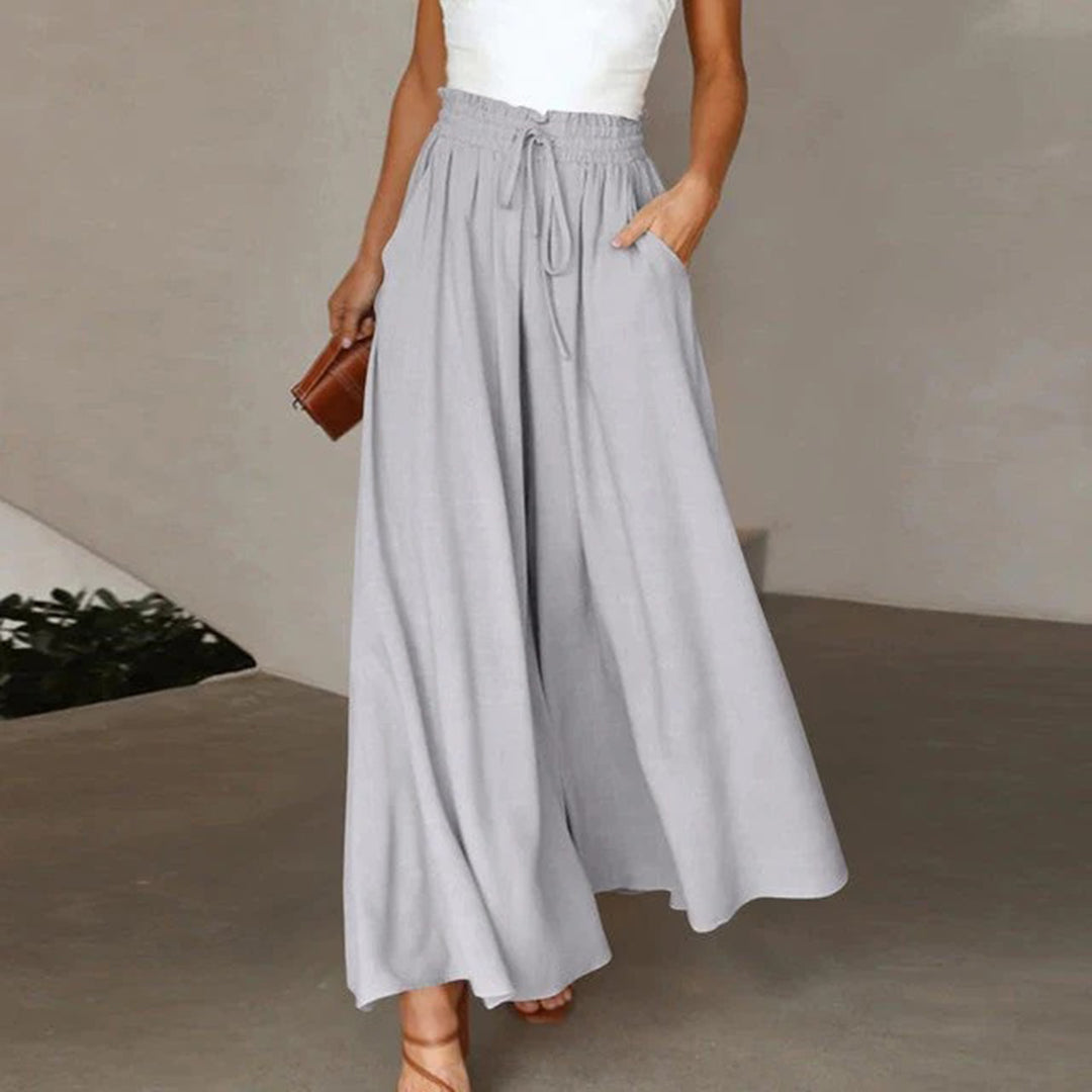 Comfortable High Waisted Palazzo Pants with Pockets