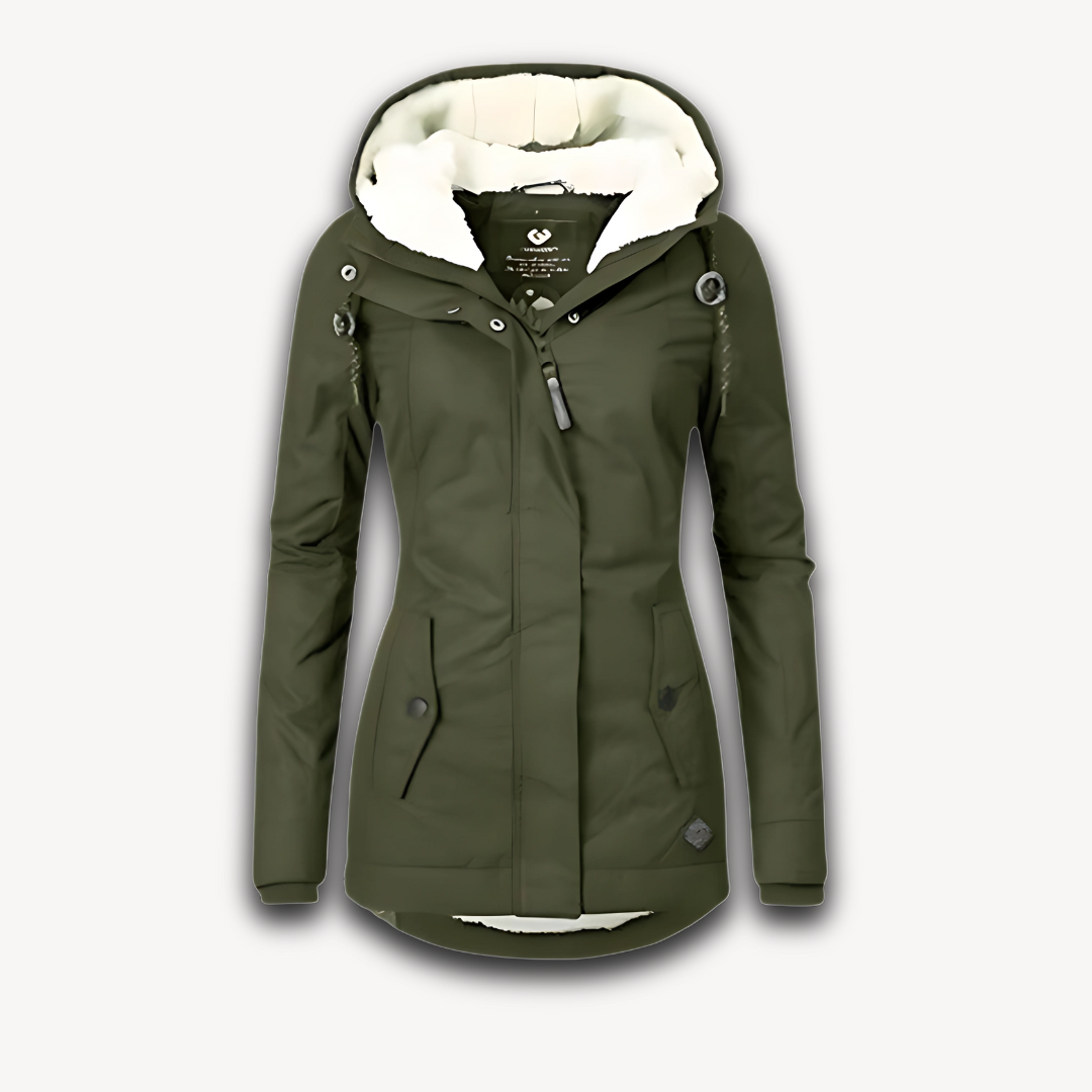 Women's Waterproof Winter Jacket with Faux Fur Lining