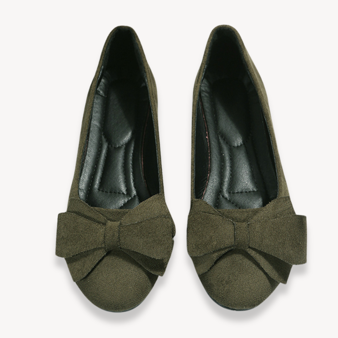 Women's Suede Bow Flats