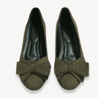 Women's Suede Bow Flats