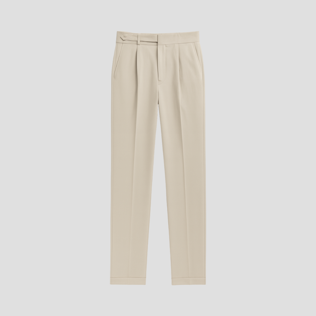 Men’s High-Waisted Cropped Dress Trousers