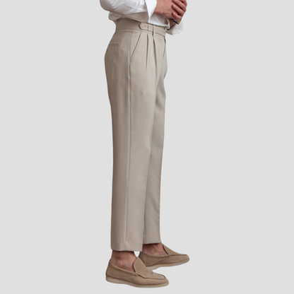 Men’s High-Waisted Cropped Dress Trousers