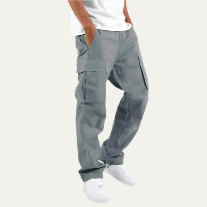 Men’s Loose Fit Cargo Pants with Deep Flap Pockets