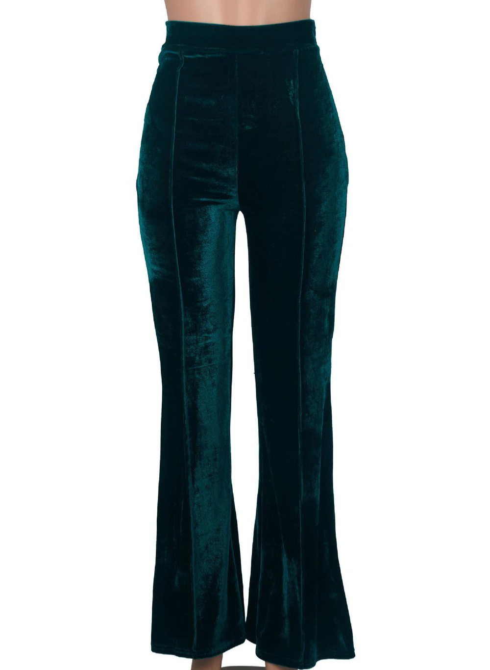 Women's Chic High Waisted Velvet Wide Leg Pants