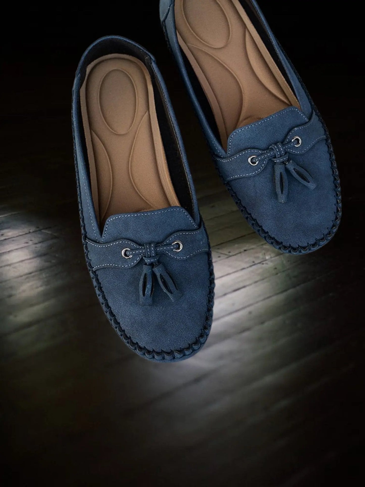 Gwenda | Vintage Women's Moccasin Slippers with Orthopedic Footbed and Soft Padding