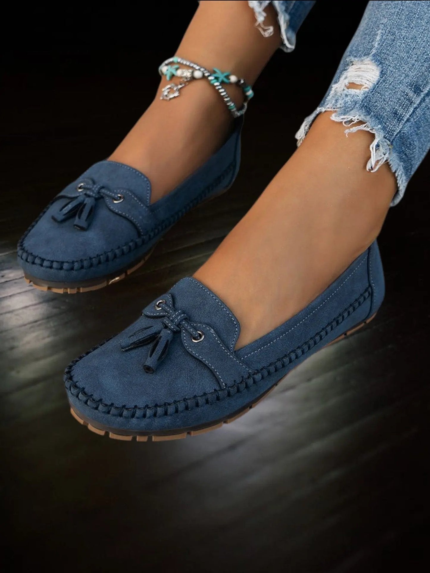 Gwenda | Vintage Women's Moccasin Slippers with Orthopedic Footbed and Soft Padding