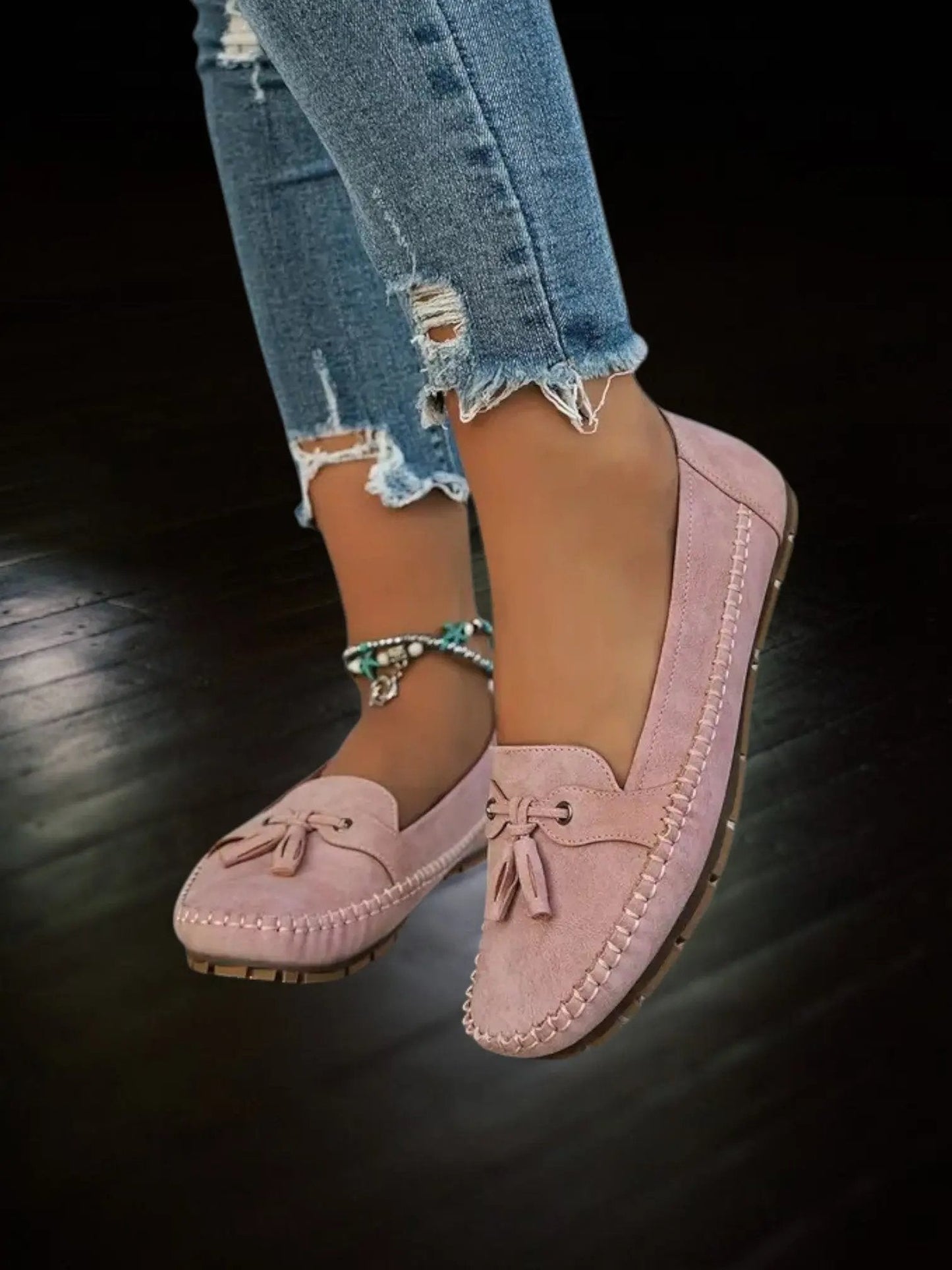 Gwenda | Vintage Women's Moccasin Slippers with Orthopedic Footbed and Soft Padding