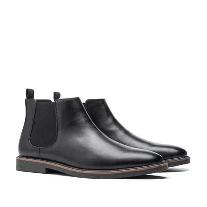 Retro Chelsea Boots Black Leather
