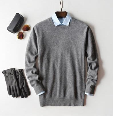 Luxurious Cashmere Crew Neck Classic Sweater