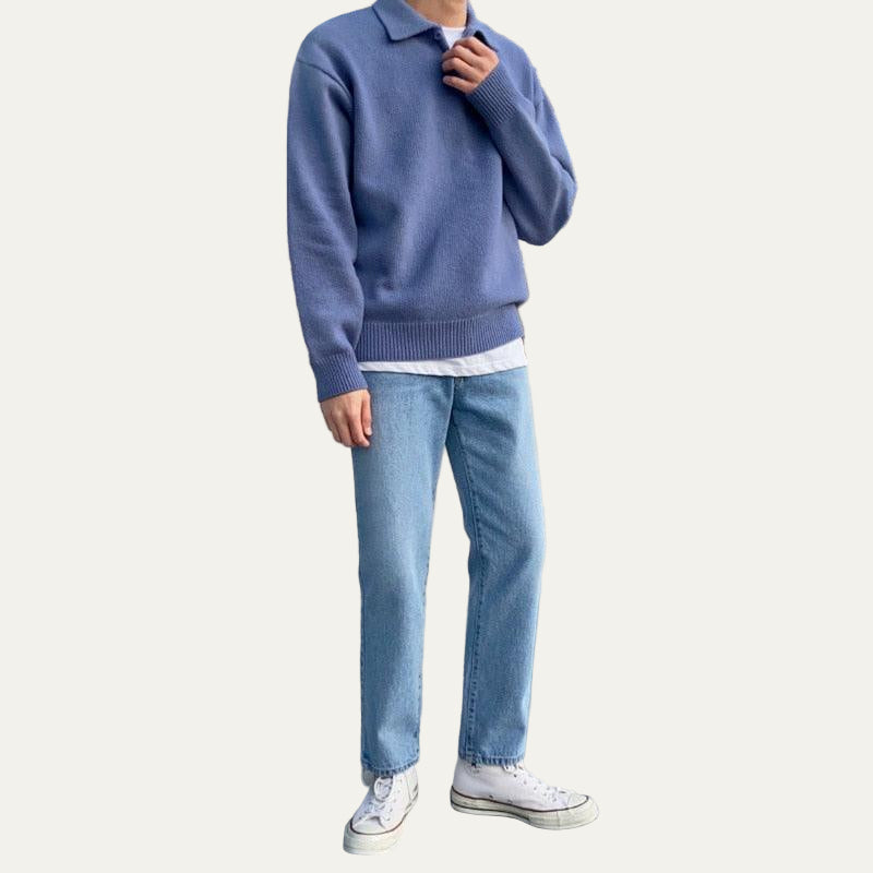 Men’s Classic Knit Polo Sweater