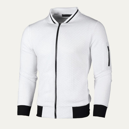 Men’s Diamond Quilted Full Zip Bomber Jacket