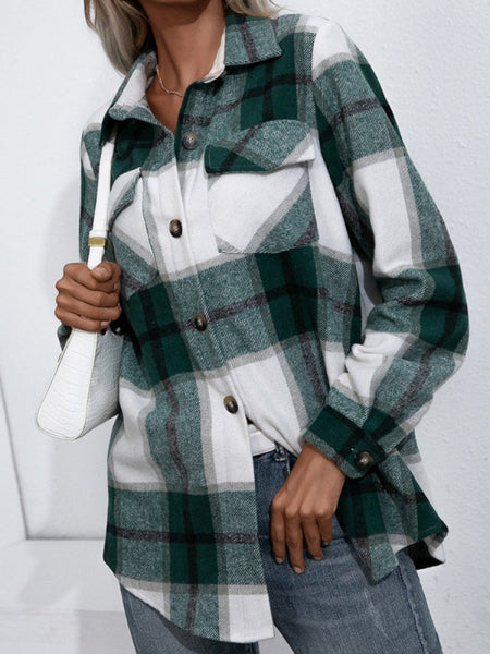 Soft Plaid Crew Neck Sweater for Women - BritishElegance