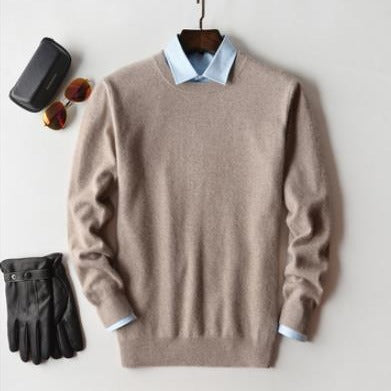 Luxurious Cashmere Crew Neck Classic Sweater