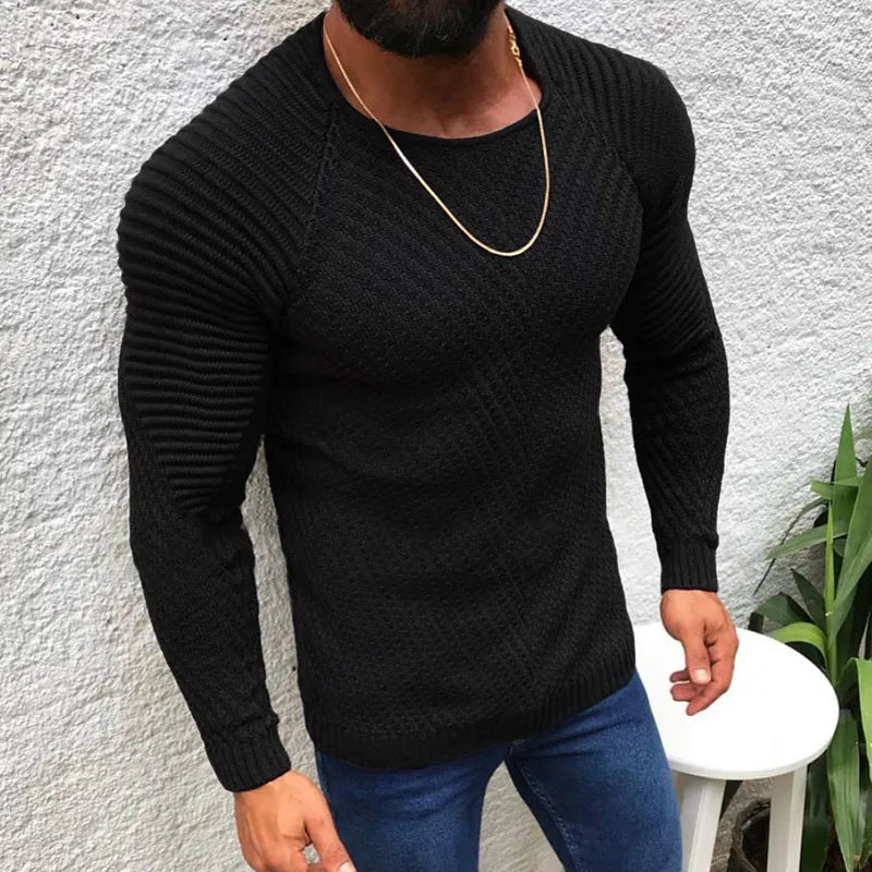 Warm Mens Knitted Winter Sweater - BritishElegance