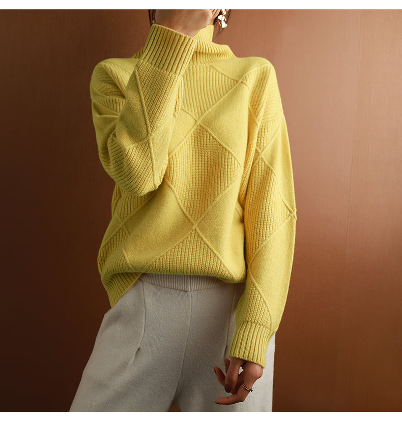 Soft Premium Cashmere Turtleneck Sweater - BritishElegance