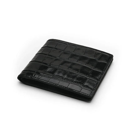 Custom Crocodile Skin Fold Wallet
