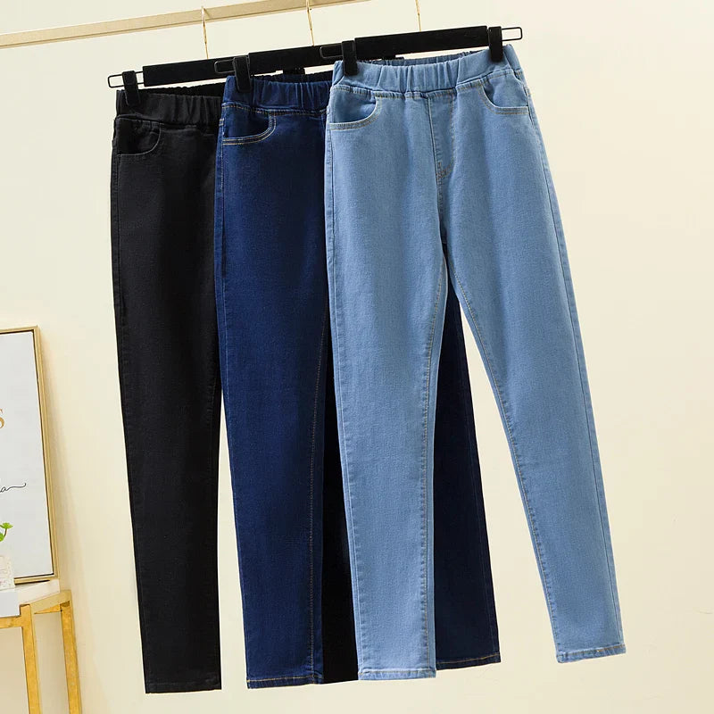 Comfortable High Waist Stretch Slim Fit Jeans - BritishElegance