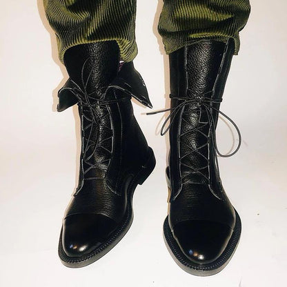 Isabella Lace-Up Cap Toe Ankle Boots | Ankle-Wrap Detail Ankle Boots