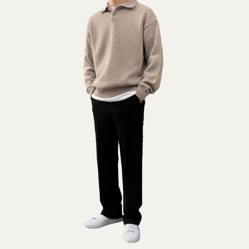 Men’s Classic Knit Polo Sweater
