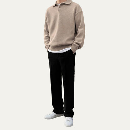 Men’s Classic Knit Polo Sweater