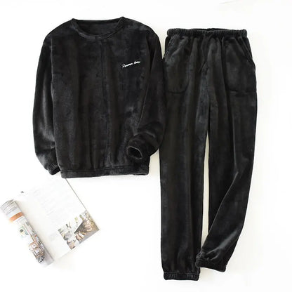 Cozy Plush 2-Piece Sleepwear Set for Men