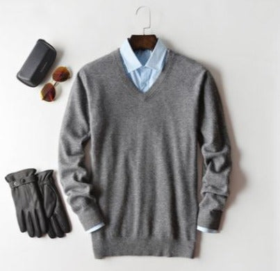 Luxurious Cashmere Crew Neck Classic Sweater