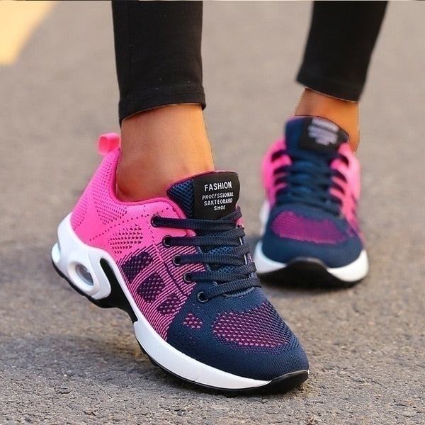 Breathable Mesh Women's Running Sneakers - BritishElegance