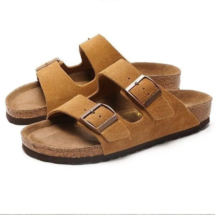 Comfortable Wide Fit Womens Summer Flat Sandals - BritishElegance
