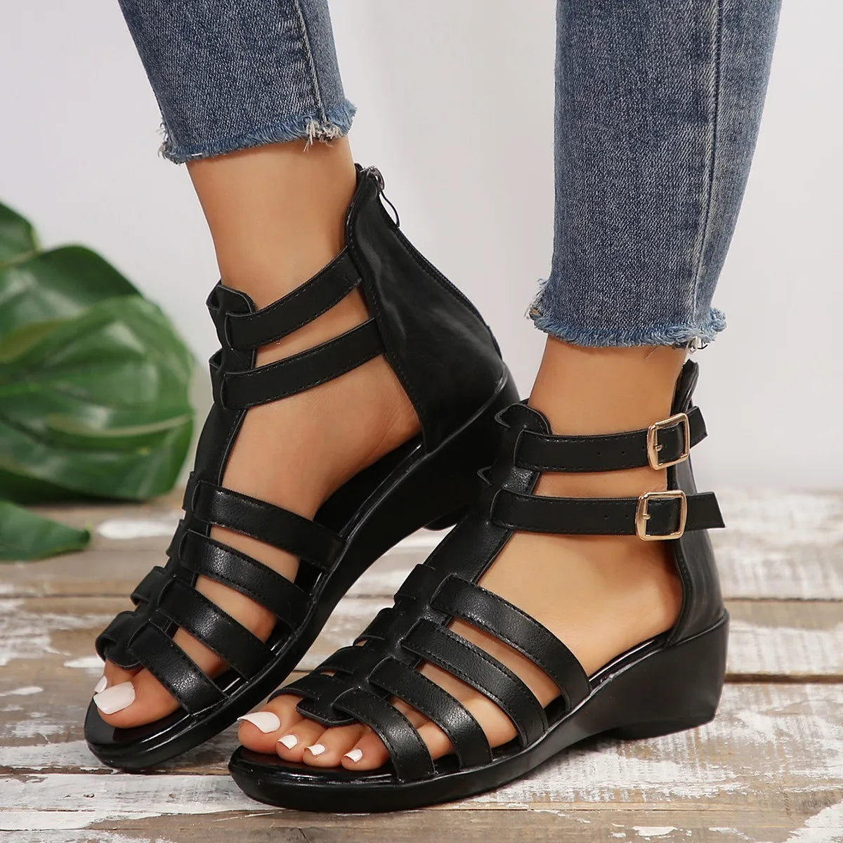 Comfortable Summer Women's Wedge Flat Sandals