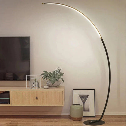 Slim Modern Arc Floor Light - BritishElegance