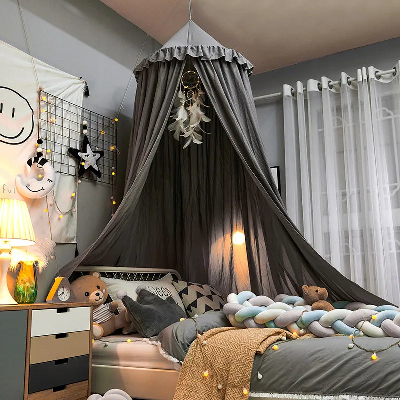 Colorful Girls Bed Canopy With Tassels
