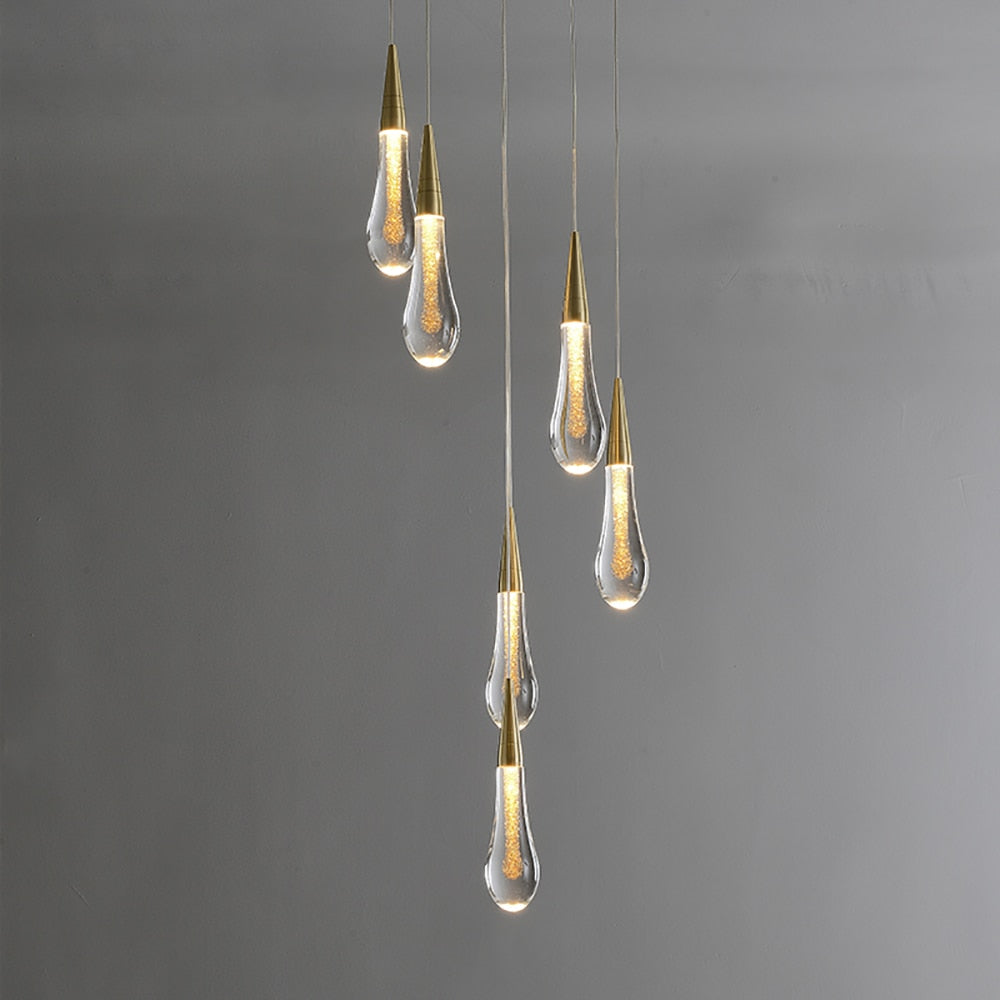 Elegant Glass LED Hanging Light Fixture - BritishElegance