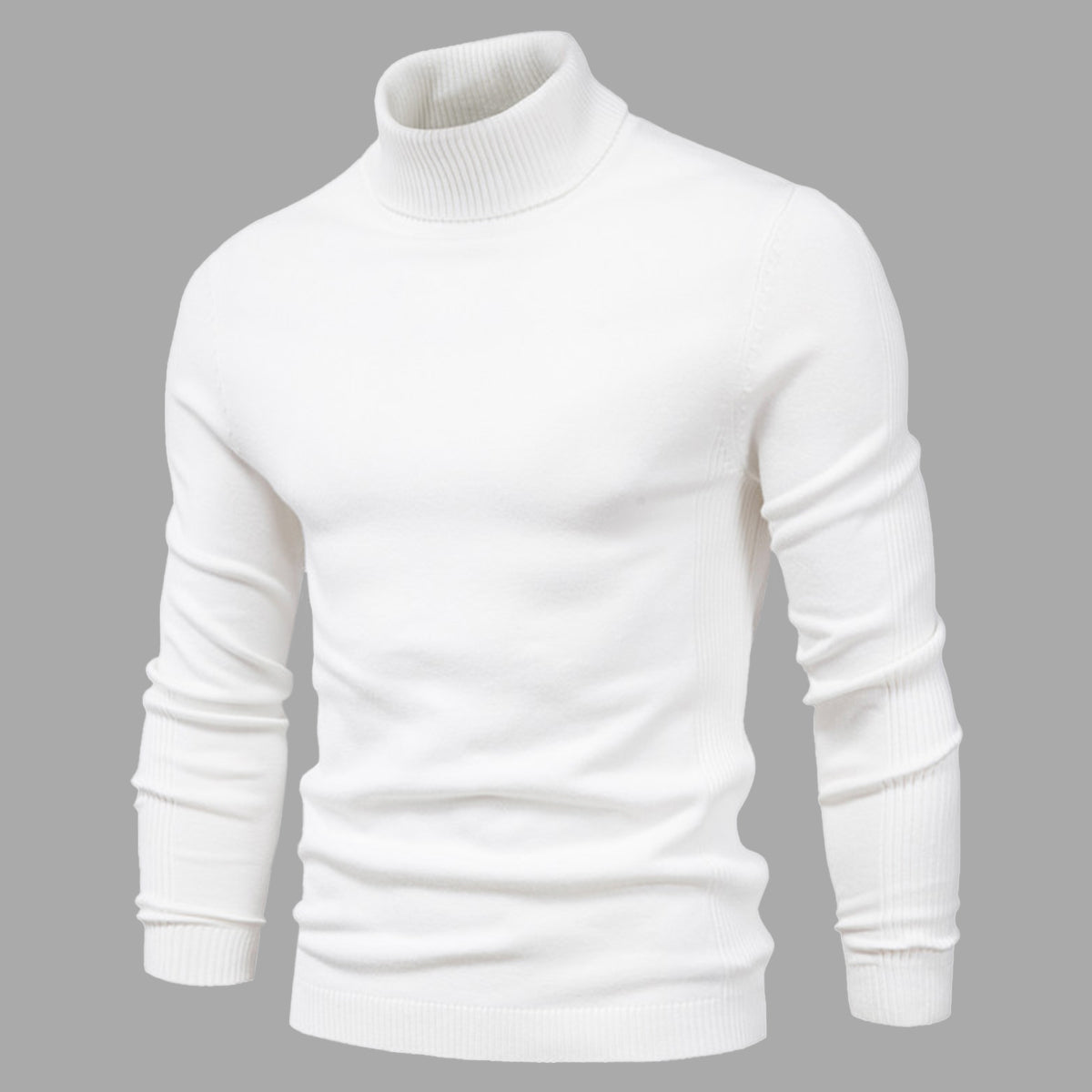 Men's Turtleneck Jumper – Soft Washable Knit for Autumn Layering