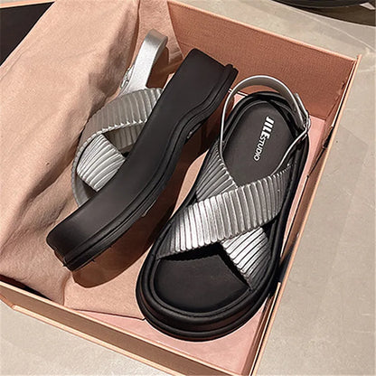 Comfortable Contour Slide Sandals - Open Toe Summer Slippers