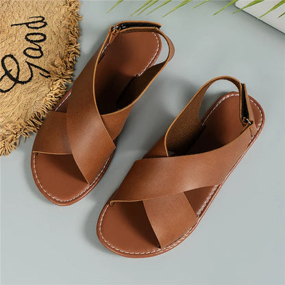 Comfortable Heeled Ankle Strap Sandals - Breathable Summer Shoes - BritishElegance