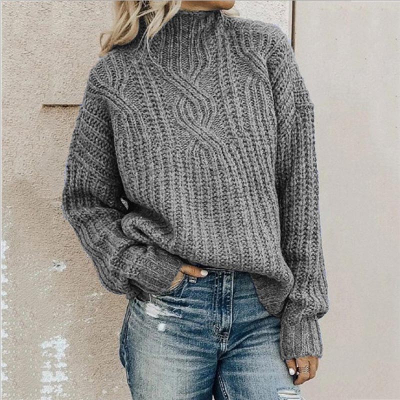 Relaxed Fit Knit Women's Sweater