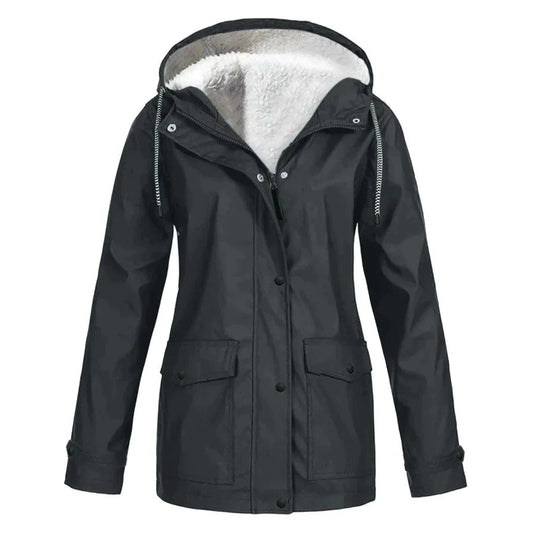 Waterproof Women's Parka Coat With Fleece - BritishElegance
