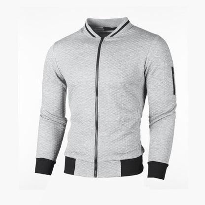 Men’s Diamond Quilted Full Zip Bomber Jacket