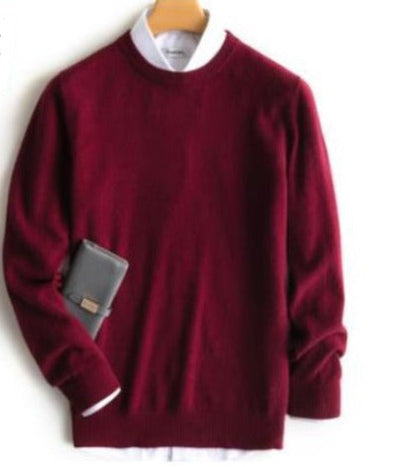 Luxurious Cashmere Crew Neck Classic Sweater