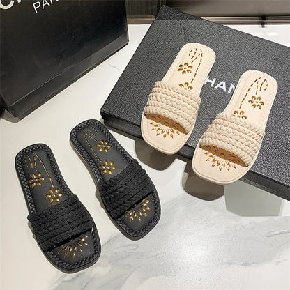 Comfortable Flat Sandal Shoes for Women - Summer Slip On - BritishElegance