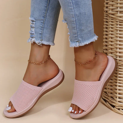 Comfortable Flat Wedge Sandals - Versatile Summer Shoes - BritishElegance