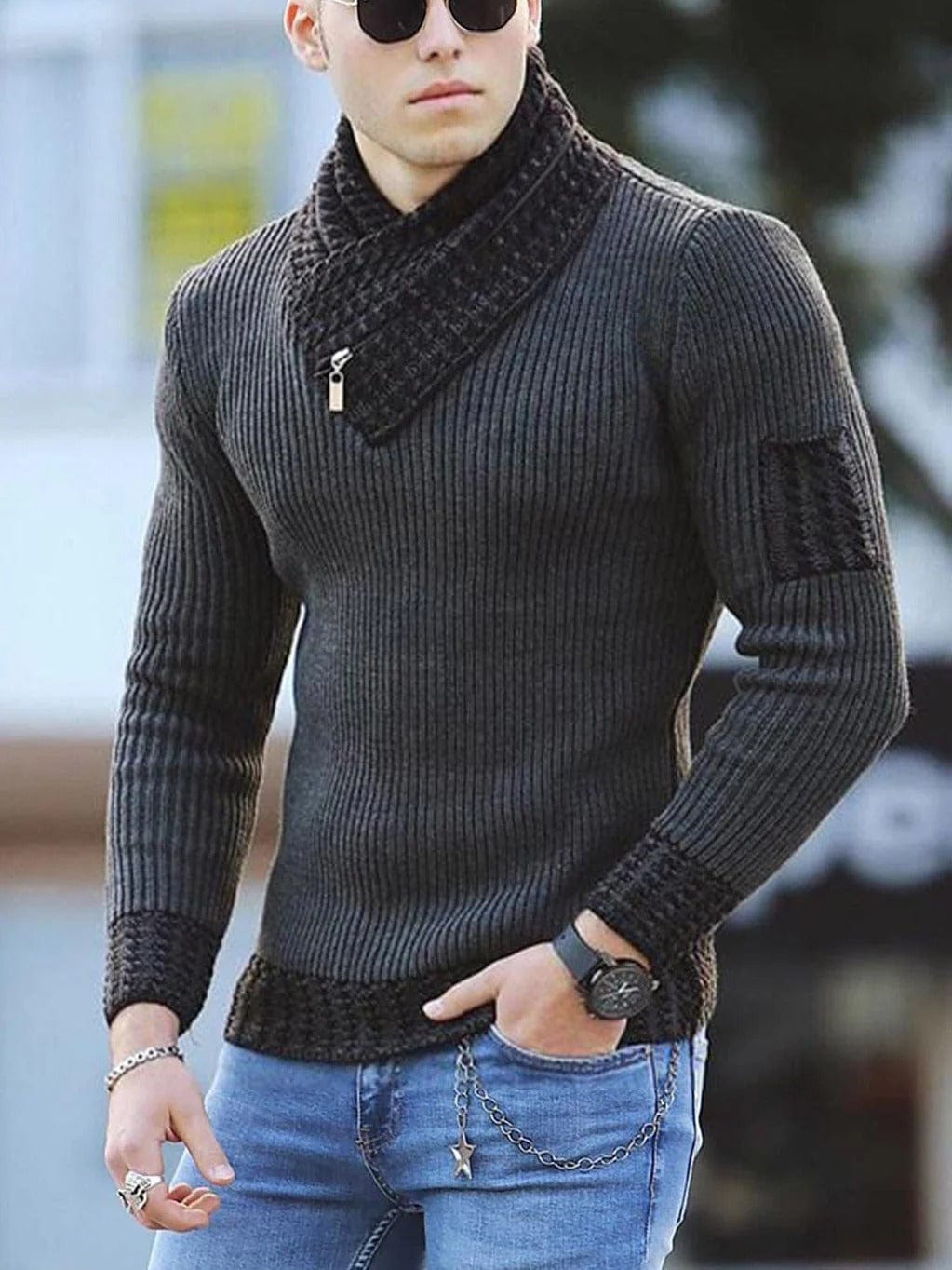 Warm Zip-up Sweater for Men - BritishElegance